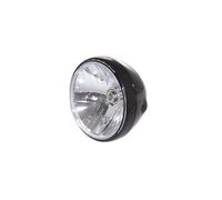 SHIN YO 7 inch Motorcycle Headlight RENO 2 with LED Navigation Light in Metal Casing, Glossy Black
