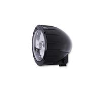 SHIN YO ABS headlight with milling, black, HS1, bottom mounting, black