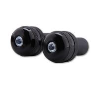 SHIN YO Bar End Weights, black, knurled, for steel handlebars, black