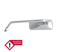 SHIN YO Chopper mirror, long, rectangular, chrome, left, silver