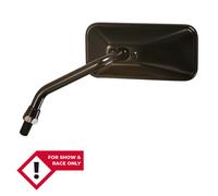 SHIN YO Chopper mirror, short, rectangular, left, black