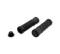 SHIN YO Handlebar grip rubber, 7/8 inch (22.2 mm), 130 mm, black satin finish, black