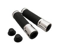 SHIN YO Handlebar grip rubber, 7/8 inch (22.2 mm), 130 mm, silver, silver