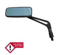 SHIN YO Handlebar mirror, rectangular, aluminum, black, black