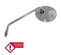 SHIN YO Handlebar mirror, round, long stem, left, silver