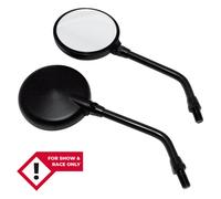 SHIN YO Mini handlebar mirror, black, black