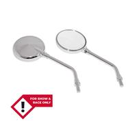 SHIN YO Mini handlebar mirror, chrome, silver