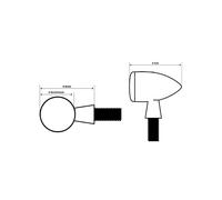 SHIN YO SMD Indicator SHORTY 2 PRO, for vertical and horizontal installation, clear glass, pair.