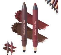Shinalify Eyeshadow, 2-in-1 Eyeliner & Eyeshadow, Long-Lasting Smudge-Proof Wear, Waterproof and Sweat-Proof, Not Easy to Smudge, Creating Natural Eye Makeup (2pcs c)