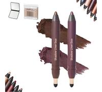 Shinalify Eyeshadow 2-in-1 Eyeliner & Eyeshadow Stick - Waterproof, Smudge-Proof, Long-Lasting Eye Makeup with Silky Smooth Application, Perfect for Natural or Smoky Looks (06+01)
