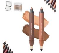 Shinalify Eyeshadow 2-in-1 Eyeliner & Eyeshadow Stick - Waterproof, Smudge-Proof, Long-Lasting Eye Makeup with Silky Smooth Application, Perfect for Natural or Smoky Looks (03+05)