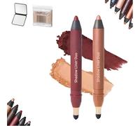 Shinalify Eyeshadow 2-in-1 Eyeliner & Eyeshadow Stick - Waterproof, Smudge-Proof, Long-Lasting Eye Makeup with Silky Smooth Application, Perfect for Natural or Smoky Looks (03+04)