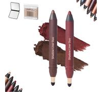 Shinalify Eyeshadow 2-in-1 Eyeliner & Eyeshadow Stick - Waterproof, Smudge-Proof, Long-Lasting Eye Makeup with Silky Smooth Application, Perfect for Natural or Smoky Looks (04+06)