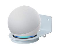 Shinar Metal Universal Wall Mount for Dot 4/Dot 5 & Homepod Mini - Space-Saving Holder & Stand with Integrated Cable Management - White