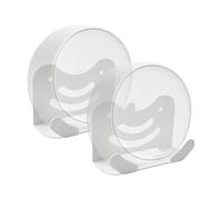 shinar Metal Wall Mount Kit Compatible with TP Link Deco BE23/ BE25/ BE3600/ BE5000 Mesh WiFi 7 System Space-Saving Bracket White 2 Pack