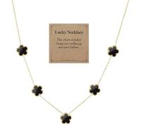 Shincenry Stainless Steel Reversible Five-Leaf Clover Cubic Zirconia Necklace, Hypoallergenic Women Jewelry for Daily Wear, Party, Self Use & Holiday Gifting to Wife Girlfriend Mom Best Friend, One