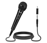 Shinco Handheld Wired Microphone, Cardioid Dynamic Vocal Mic with 13ft Cable and ON/Off Switch, Ideally Suited for Speakers, Karaoke Singing Machine, Amp, Mixer