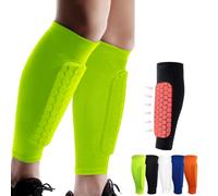 Shindefender Shin Guards Pads, Honeycomb Compression Sleeve Football Shin Guards for Boys, Teenagers and Adults, Soccer Defender Pads with Superior Impact Absorption, Lightweight