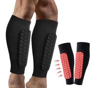 Shindefender Shin Pads Ski Shin Guards, Shin Defender Compression Sleeve with Honeycomb Pads, Shin Defender Kids Shin Pads Boys Shin Protectors for Skiing Football Shin Guards Sleeves XL