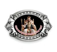 Shindn Custom Western Cowboy Belt Buckle,Color Digital Printing Picture Logo Text,Unisex Tooled Leather Hole-Punch Belt Gifts (1# Ancient tin color)