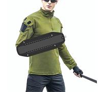Shindn Portable Small Aluminum Alloy Arm Shield Metal Protective Shield Multi-Function Self-Defense Shield Tactical Shield (Black Sawtooth Shield)