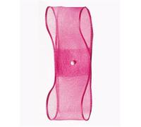 Shindu Wired Edge Organza Ribbon - Cerise 25mm