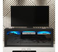 Shine 160cm TV Unit 160cm LED - Black Gloss Doors