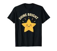 Shine Bright Happy Star Cute Positive Kids Message T-Shirt