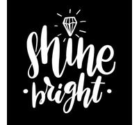 Shine Bright Lettering Greeting Lettering Decals 67.2x76cm Removable Without Leaving Glue White