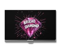 Shine Bright Like A Diamond Business Card Holder Metal Wallet Credit Card ID Case for Men Women