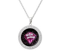 Shine Bright Like A Diamond Multicolored Diamond Necklace Dainty Round Pendants Jewelry for Women Silver-style