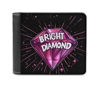 Shine Bright Like A Diamond PU Leather Wallets Stylish Bifold Wallet Slim Front Pocket Credit Card Holder for Women Men