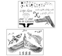 Shine Bright Temporary Tattoo Set - 2x A5 Sheets Inspired by Iconic Pop Rebel Ink