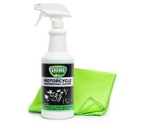 Shine Doctor Motorcycle Cleaner 32 oz. with Microfiber Towel Cleans Chrome, Leather, Vinyl, Glass and Removes Grime and Grease