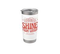Shine from Within Boho Floral Self Love Kindness Mantra Soul Stainless Steel Insulated Tumbler
