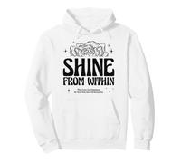 Shine From Within Floral Retro Aesthetic Boho Positivity Pullover Hoodie