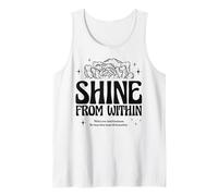 Shine from Within Floral Retro Aesthetic Boho Positivity Tank Top