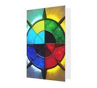 Shine In All Directions Greeting Card, 4x6 Inches, Heart-Shaped Envelope Packaging, #Suitable For All Occasions.