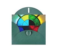 Shine In All Directions Greeting Cards For All Occasions - Blank Greeting Cards With Envelopes, Holiday Cards 4x6 Inches (Horizontal) Dark Green