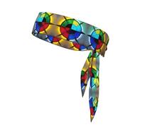 Shine in All Directions Patterned Sports Headscarf Unisex Sweat Absorbing Headband for Tennis Volleyball Jogging Yoga