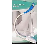 Shine International Curved Bath Brush, 72cm Long, Anti Slip Handle, Hanging Strap, Deep Cleansing, Gentle Exfoliation, Easy to Use