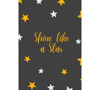 Shine Like a Star: Ruled Notebook, 100 Ruled Pages, 7 x 10, Dark Cover