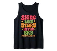 Shine Like Stars Philippians 2:15 70s Christian Bible Verse Tank Top