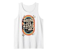 Shine Like Stars Philippians 2:15 Christian Bible 70s Retro Tank Top