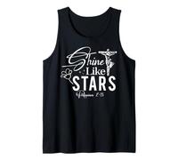 Shine Like Stars Philippians 2:15 Inspirational Design Tank Top