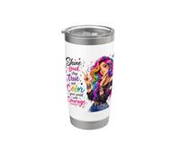 Shine Loud Stay True Color Your World with Courage Stainless Steel Insulated Tumbler