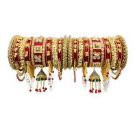 SHINE OF STARS Bridal Chura/Chura/Set for wedding Jewellery/Punjabi Chuda/Bridal Chuda Bangles/Chuda for Women-21, 2.6in, Plastic, Opal