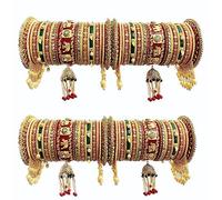 SHINE OF STARS Bridal Chura/Chura/Set for wedding Jewellery/Punjabi Chuda/Bridal Chuda Bangles/Chuda for Women-59, 2.4in, Plastic, Opal