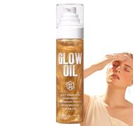 Shine Oil for the Body, 100 ml Moisturising Body Oil - Brightening Skin Care with SPF 50 for Cycling Camping