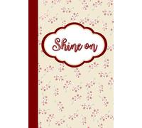 Shine On - Aesthetic Grid Notebook | Minimalist Journal: Soft burgundy and beige notebook with a delicate floral cover - perfect for notes, planning, and journaling